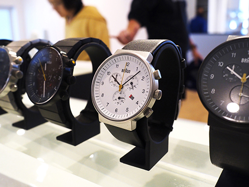 a row of watches on display