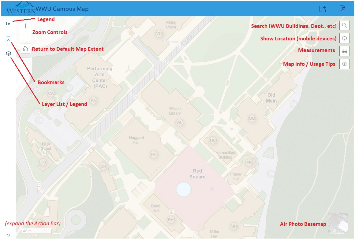 Campus Map User Interface screenshot